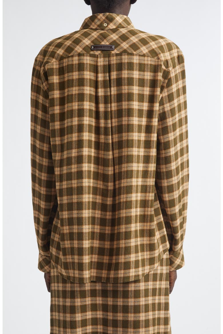 Ritual Plaid Button-Down Shirt, Alternate, color, JADE/ OCRE/ OYSTER