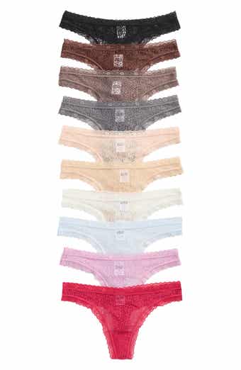 NORDSTROM RACK Assorted 10-Pack Lace Thongs