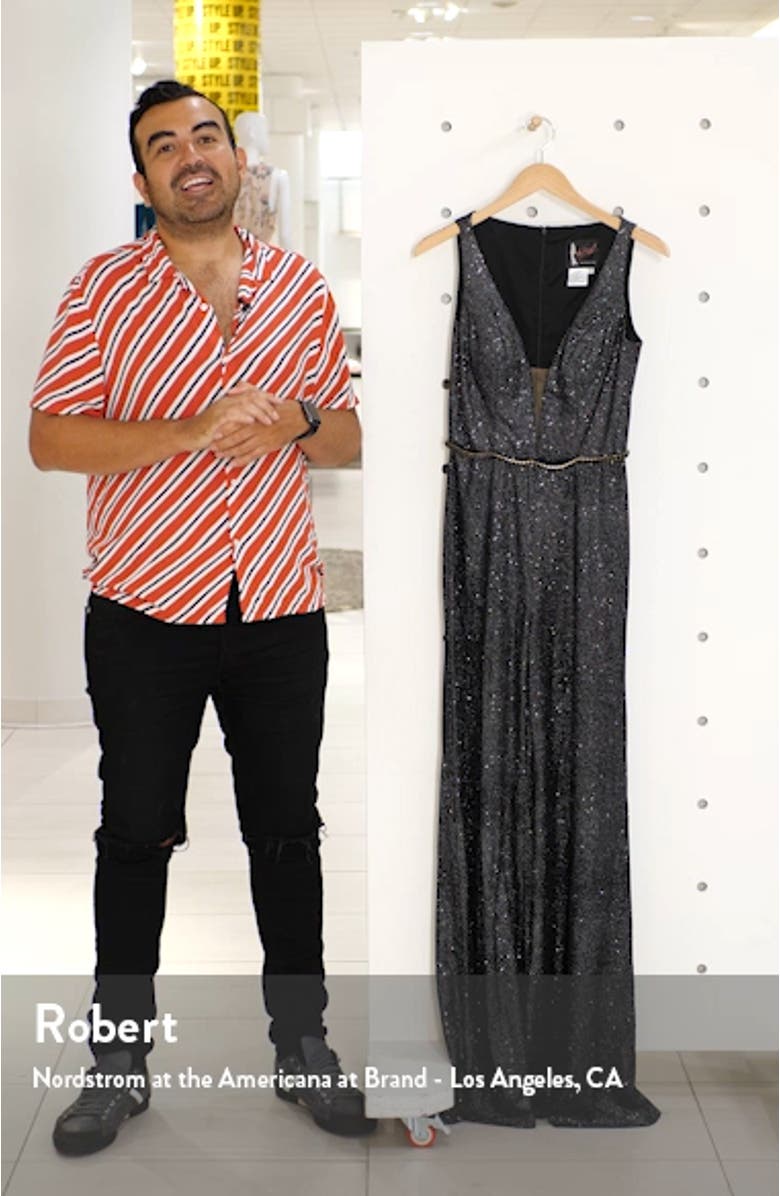 Wide Leg Velvet Jumpsuit, sales video thumbnail