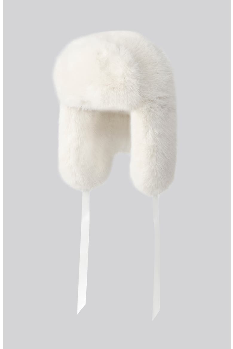 Faux Fur Trapper Hat, Alternate, color, POWDER