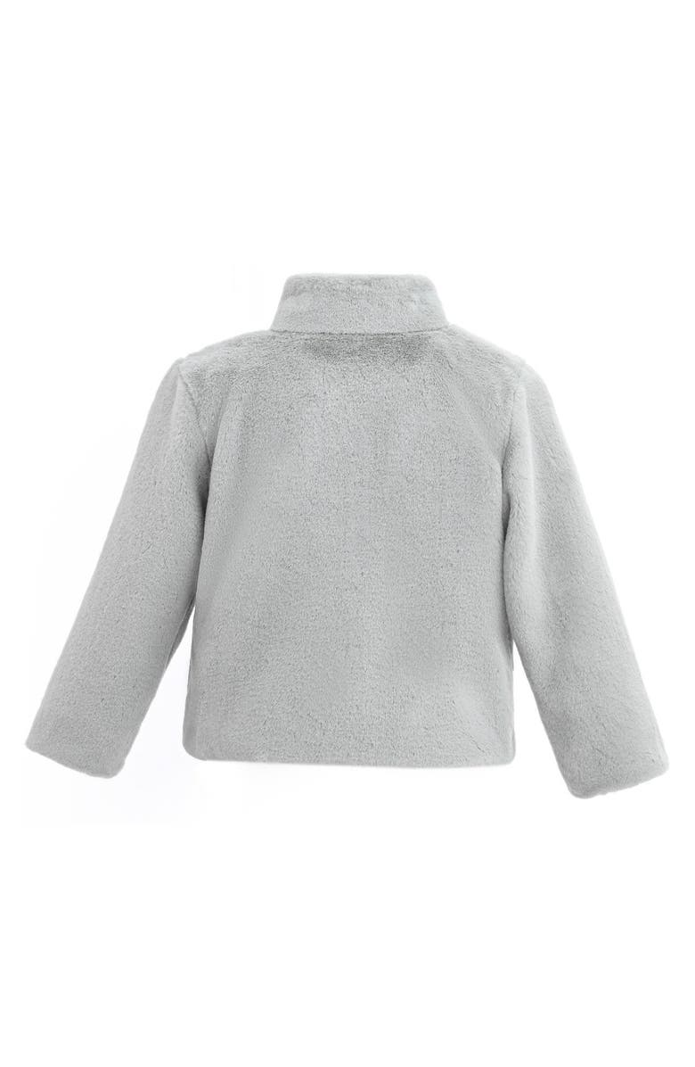 Tulleen Auzelia Plush Asymmetrical Coat, Alternate, color, Grey