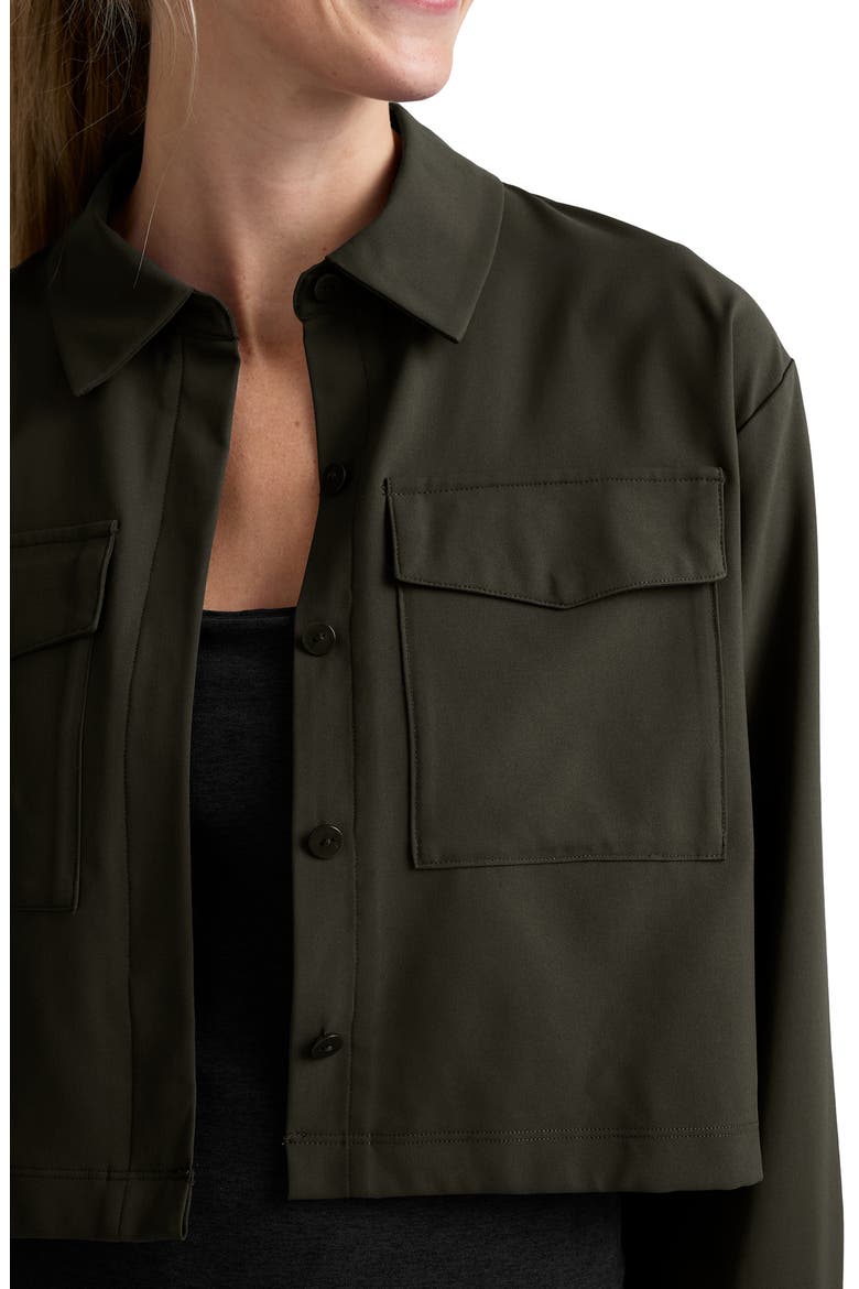 Midtown Crop Jacket, Alternate, color, OLIVE INK