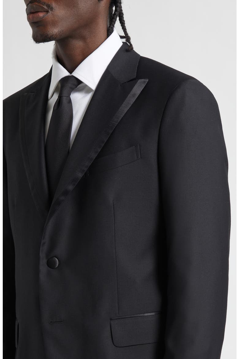 Stretch Wool Tuxedo, Alternate, color, BLACK