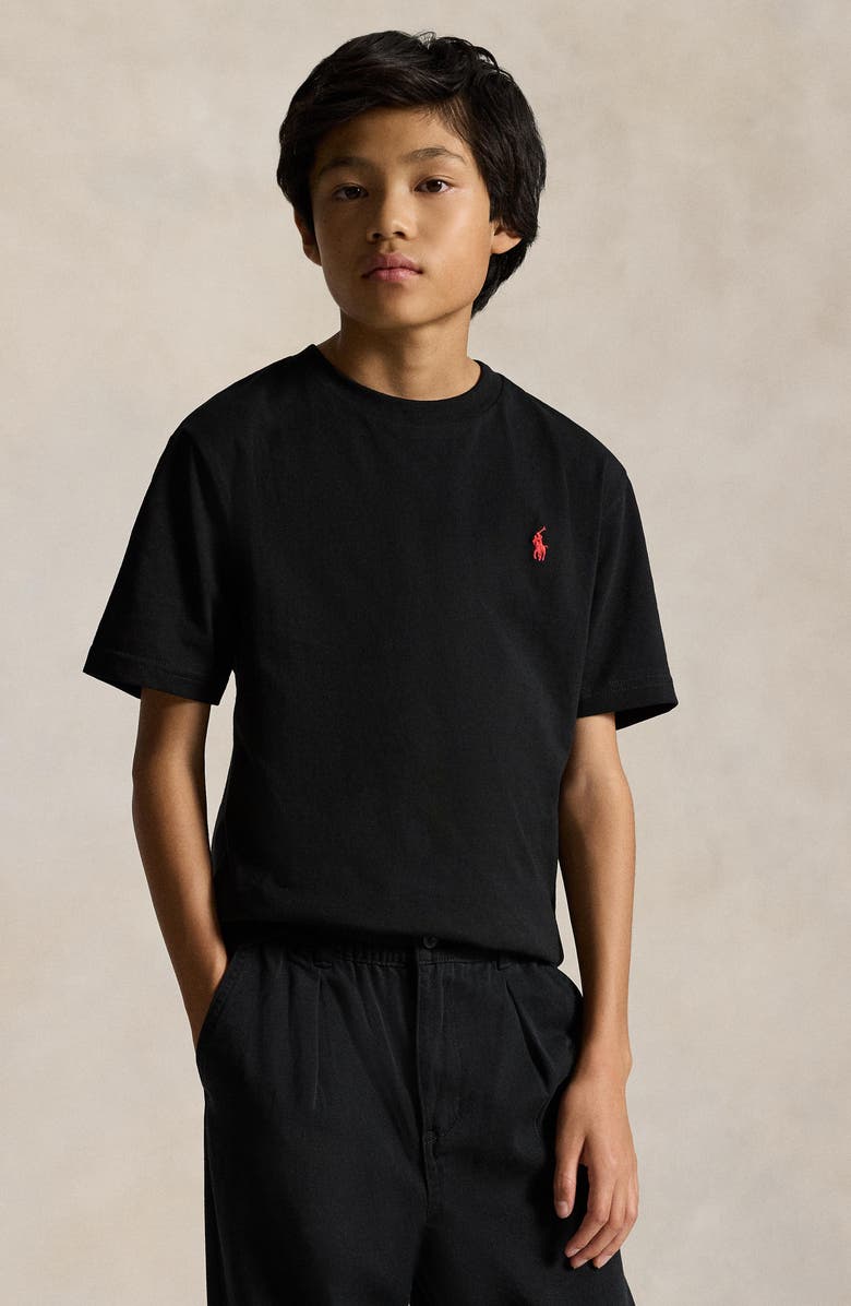 Polo Ralph Lauren Kids' Cotton Jersey T-Shirt, Alternate, color, Rl Black