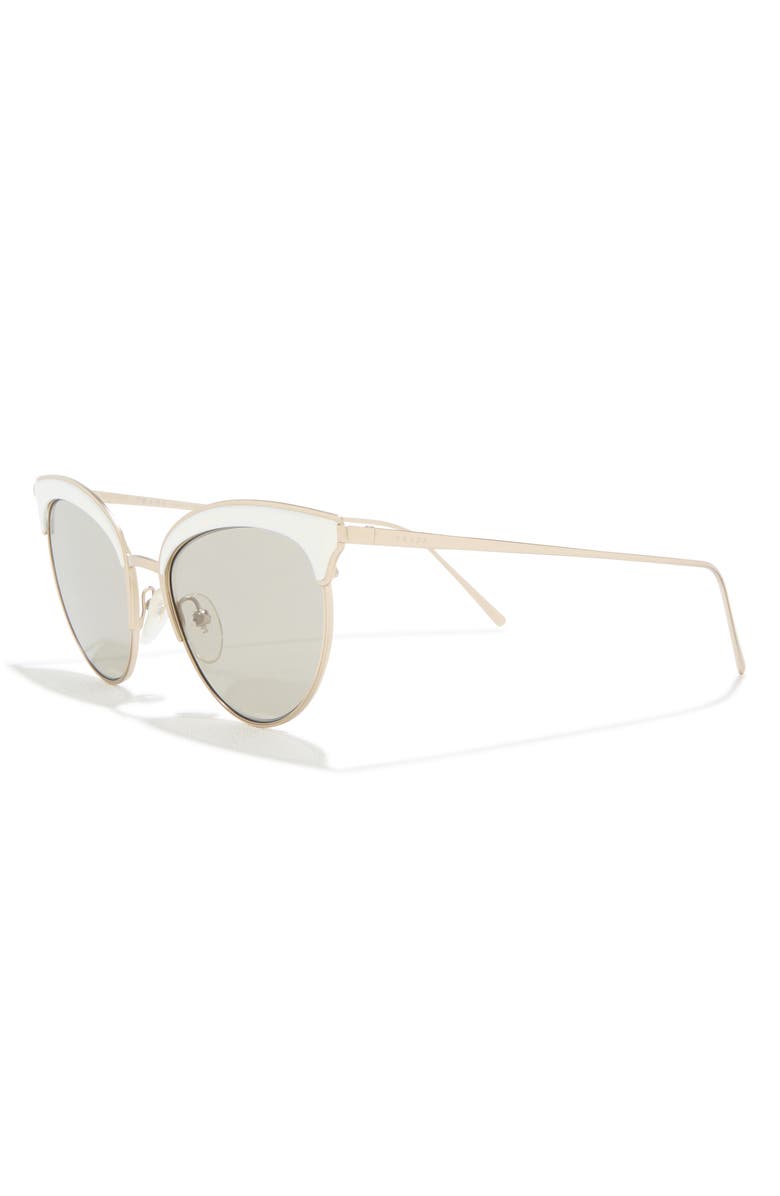 Prada 54mm Cat Eye Sunglasses, Alternate, color, Matte Gold
