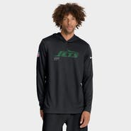 Nike Men's Nike Black New York Jets Sideline Pure Fury Performance Long Sleeve Hoodie T-Shirt