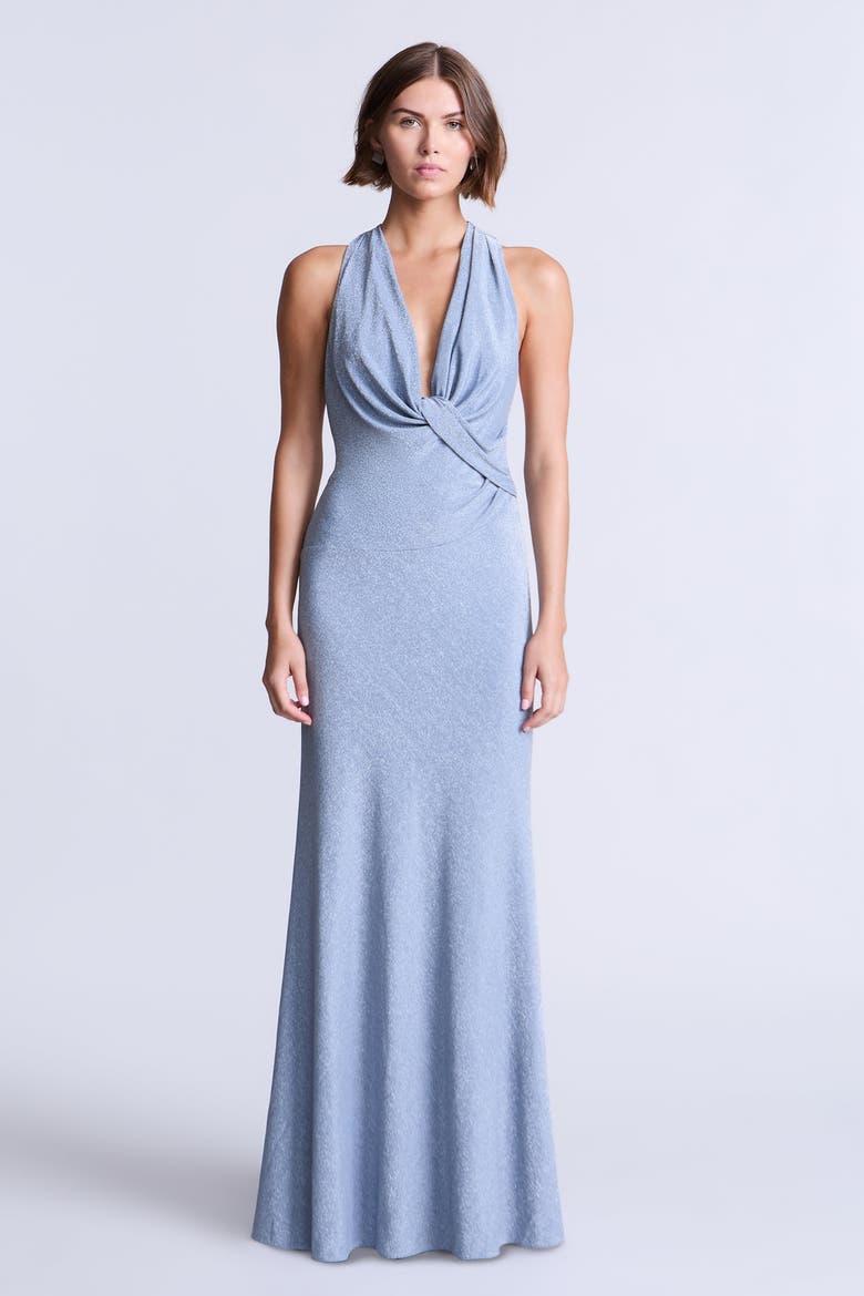 Knit Demi Gown, Main, color, Wedgewood Blue