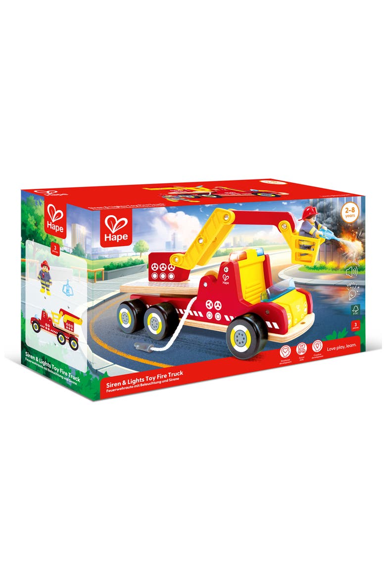 Siren & Lights Toy Fire Truck, Alternate, color, MULTIPLECOLOR