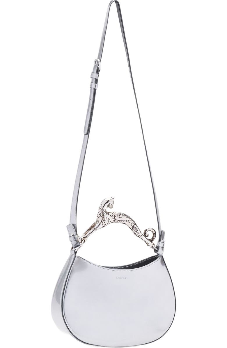 Lanvin Hobo Cat Bag in Metallic Leather, Alternate, color,