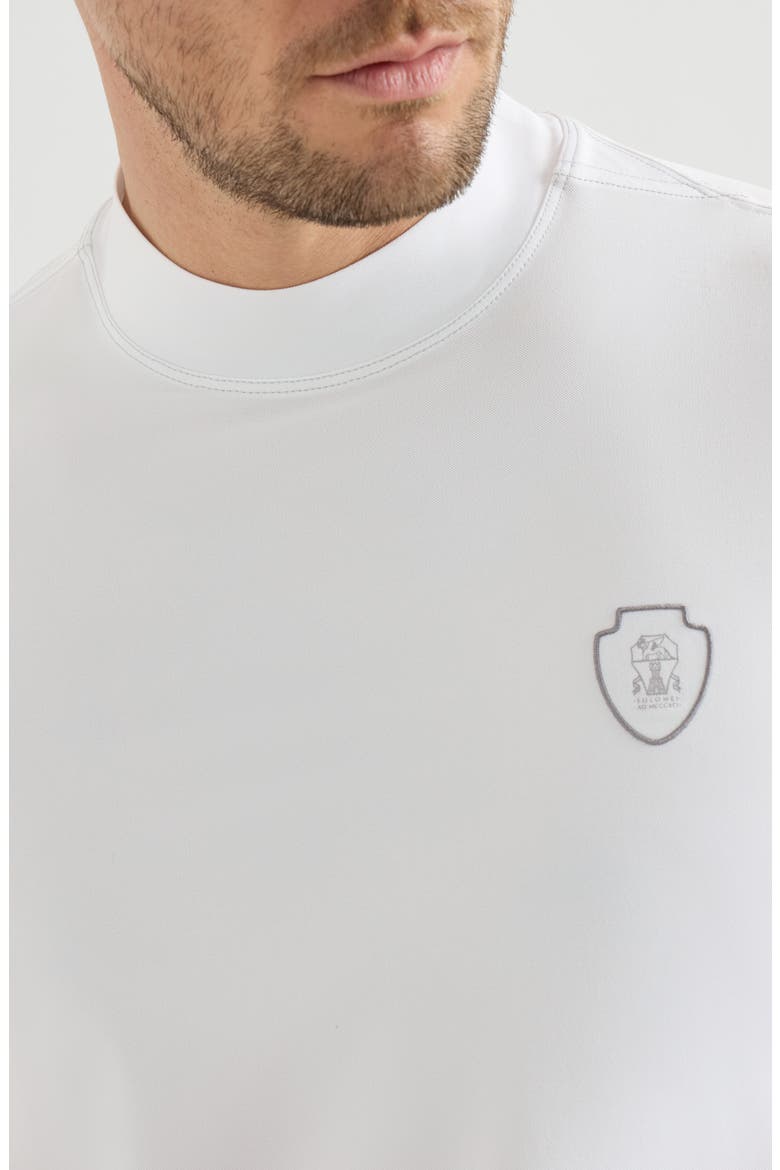 Piqué T-shirt with logo, Alternate, color, White