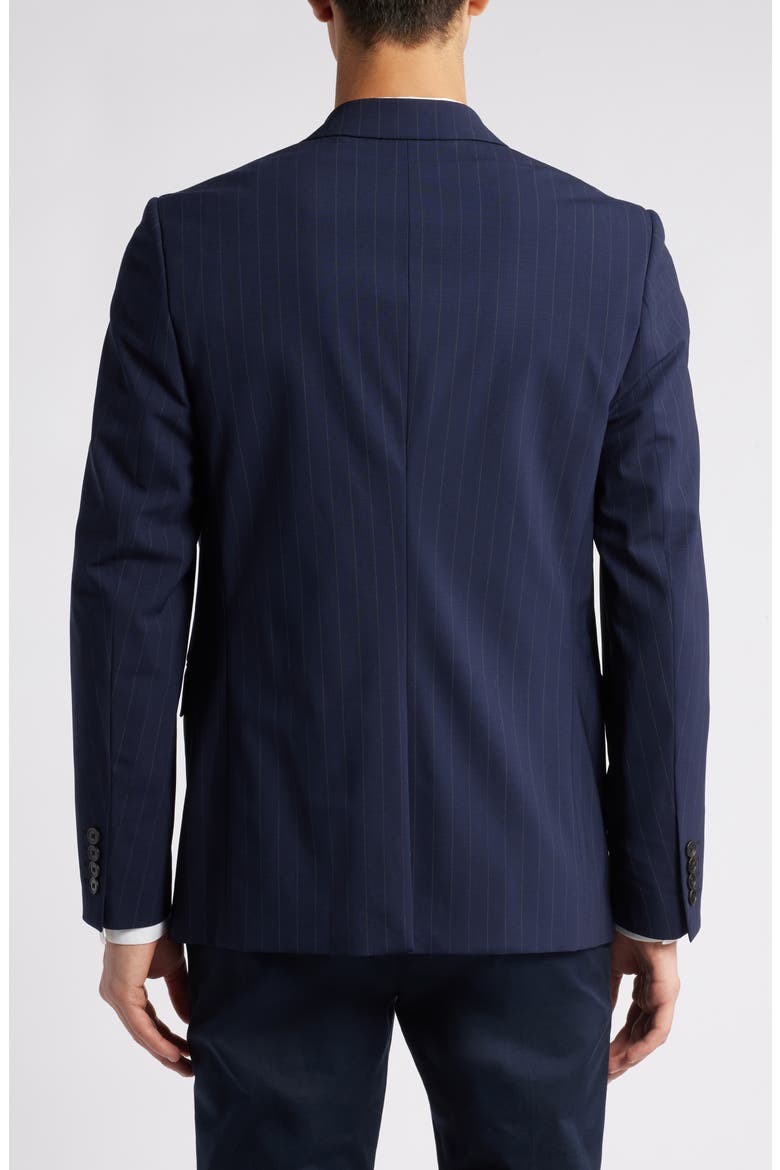 Chambers Pinstripe Wool Blend Blazer, Alternate, color, NAVY - G0F