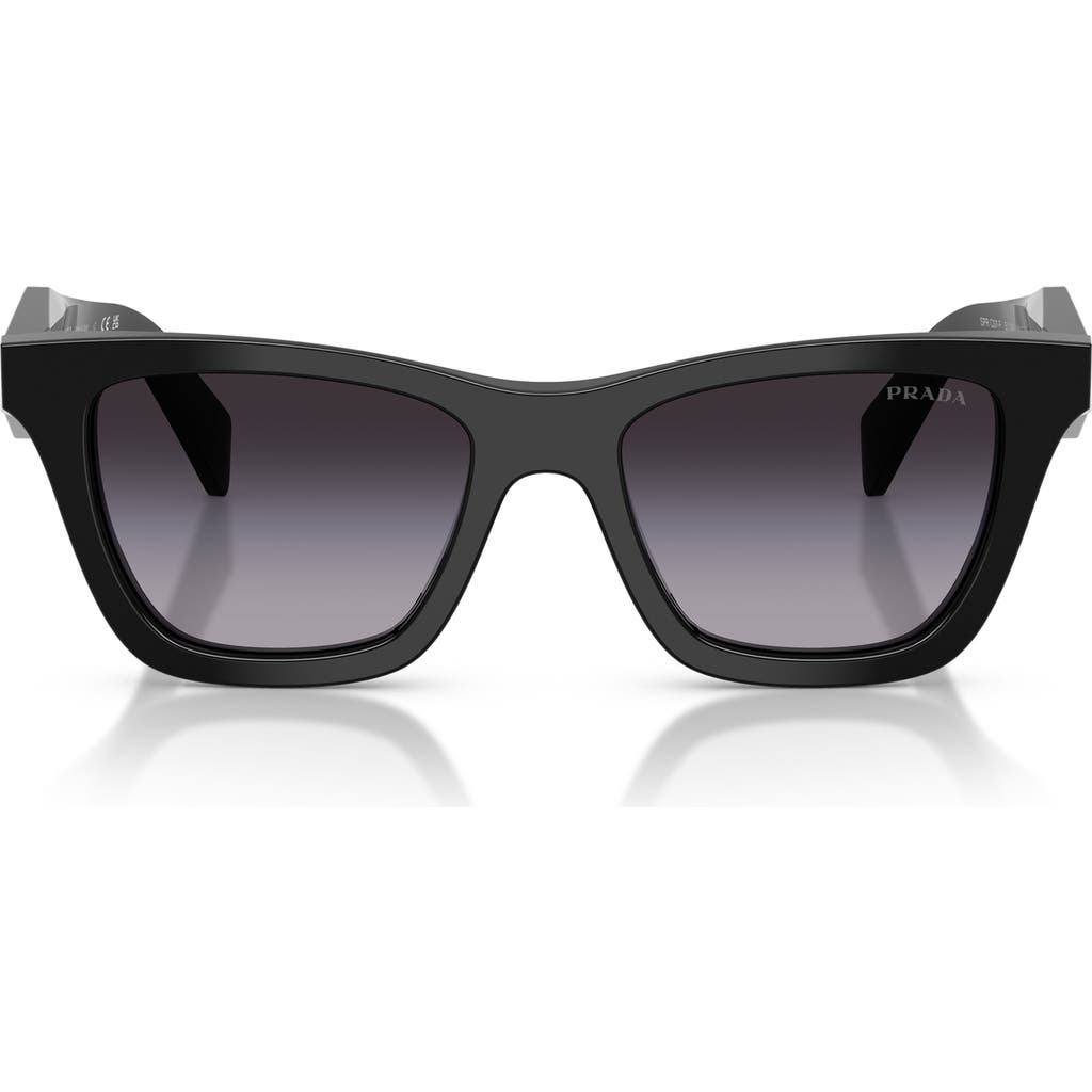 Prada 52mm Butterfly Sunglasses In Black