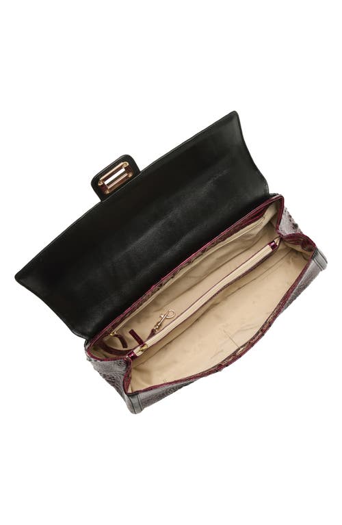 Brahmin Dayan Croc Embossed Leather Top Handle Bag