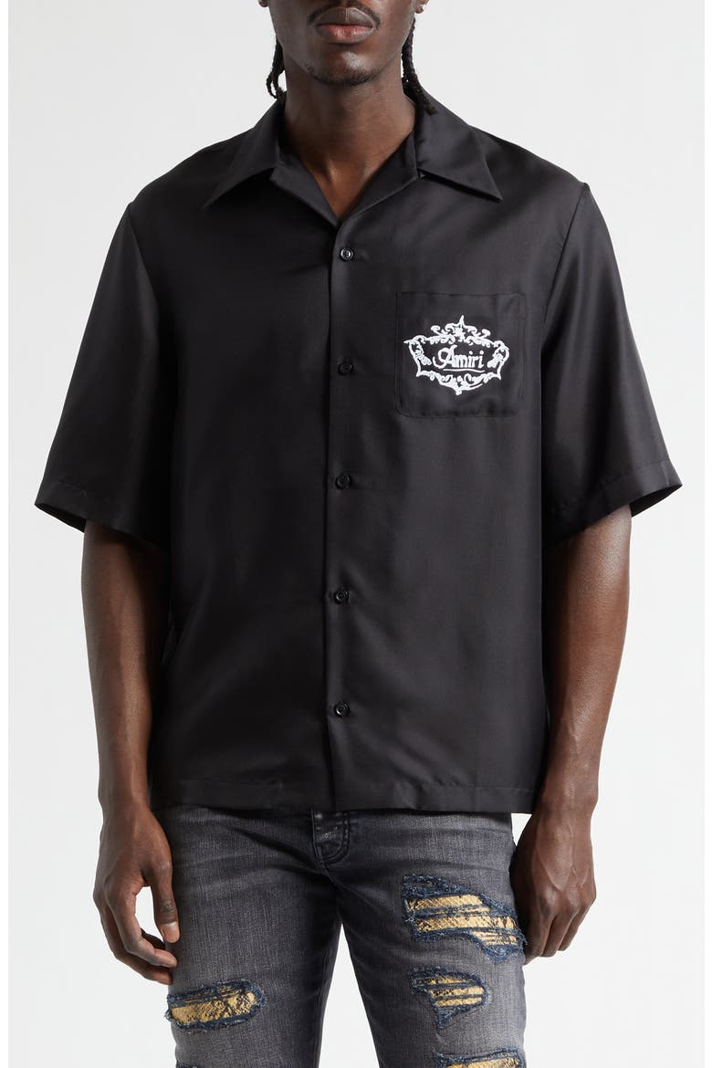 amiri dress shirt Amiri Men's Velvet Stripe Dress Shirt