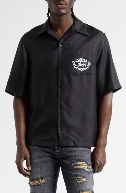 Chateau Amiri Crest Silk Camp Shirt