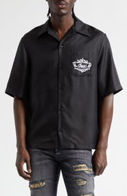 AMIRI Chateau Amiri Crest Silk Camp Shirt