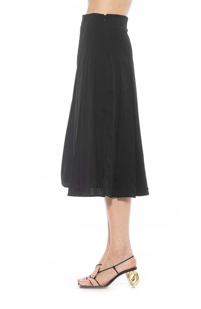 Alexia Admor Shilo Pleated Midi Skirt, Alternate, color, Black