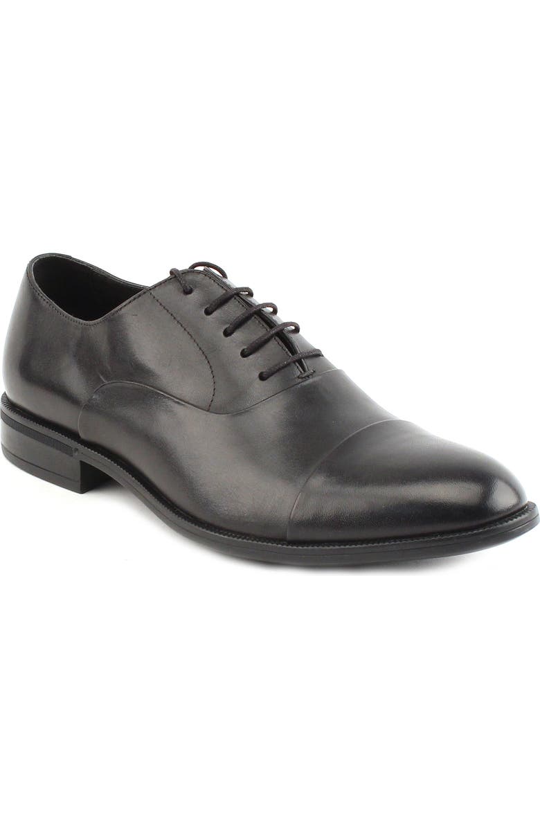 Gordon Rush Douglas Cap Toe Oxford, Main, color, Black Leather
