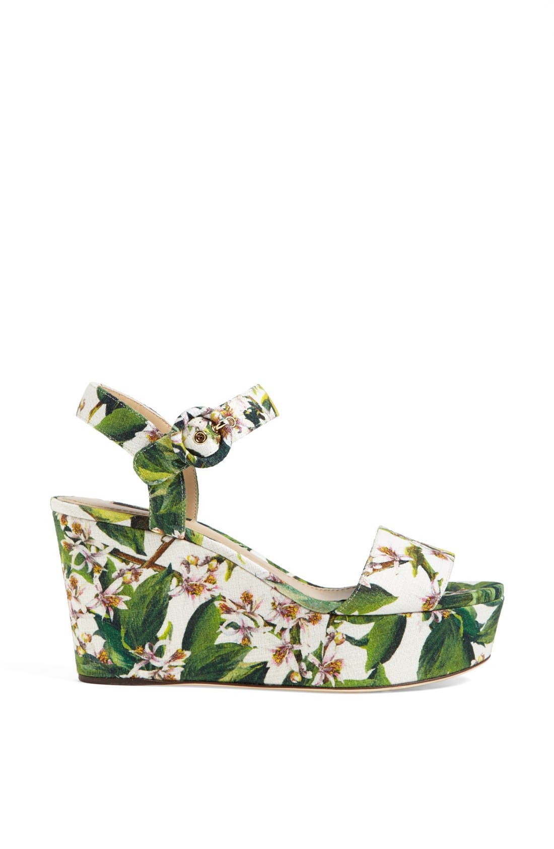 Wedge Sandal, Alternate, color, WHITE