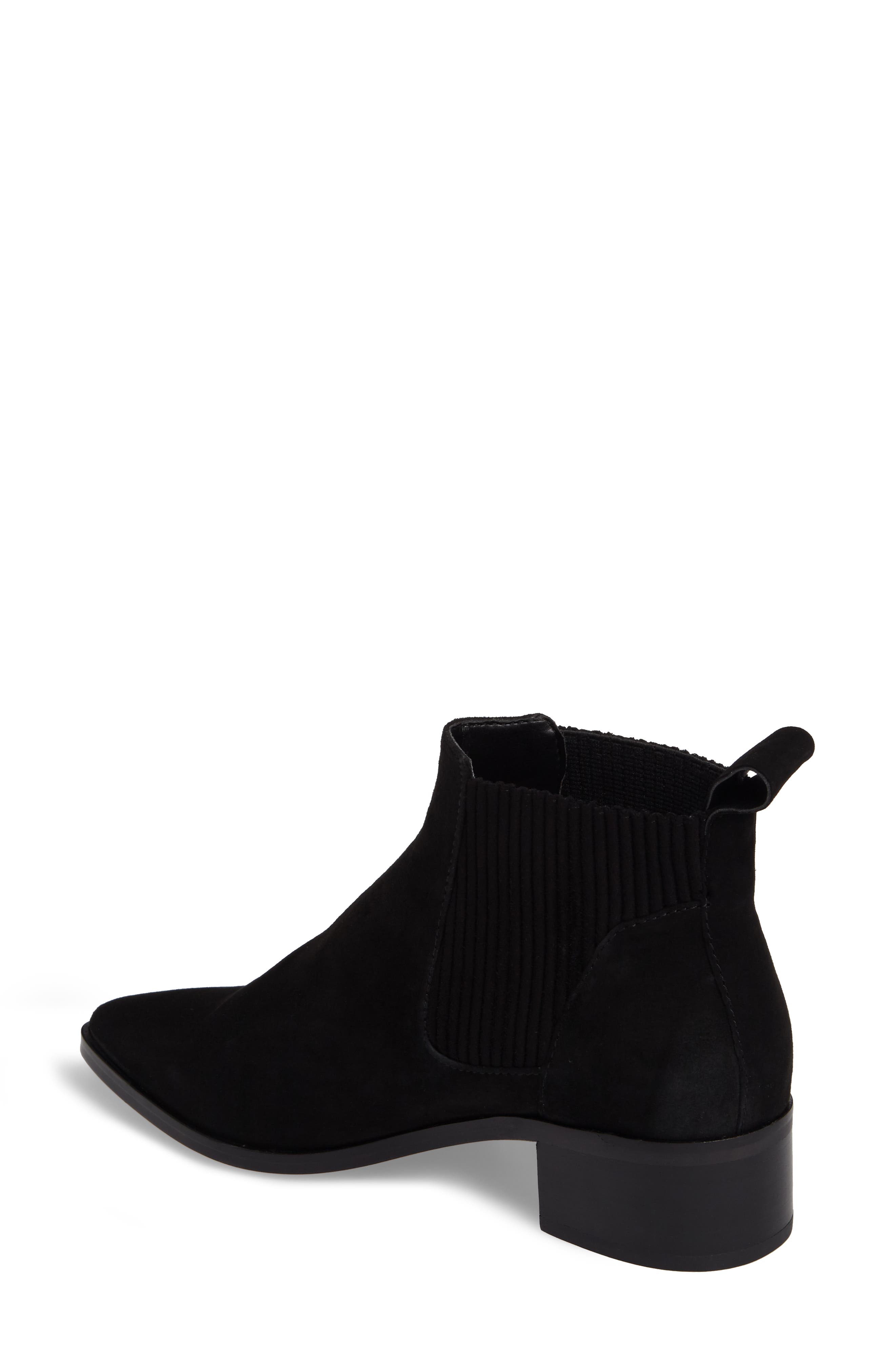 Dolce Vita Macie Pointy Toe Chelsea Bootie, Alternate, color, Onyx Suede