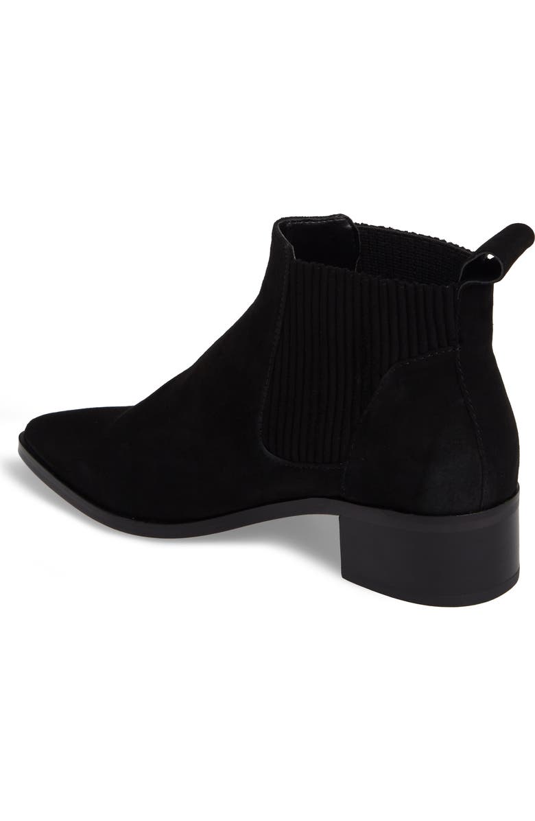 Dolce Vita Macie Pointy Toe Chelsea Bootie, Alternate, color, Onyx Suede