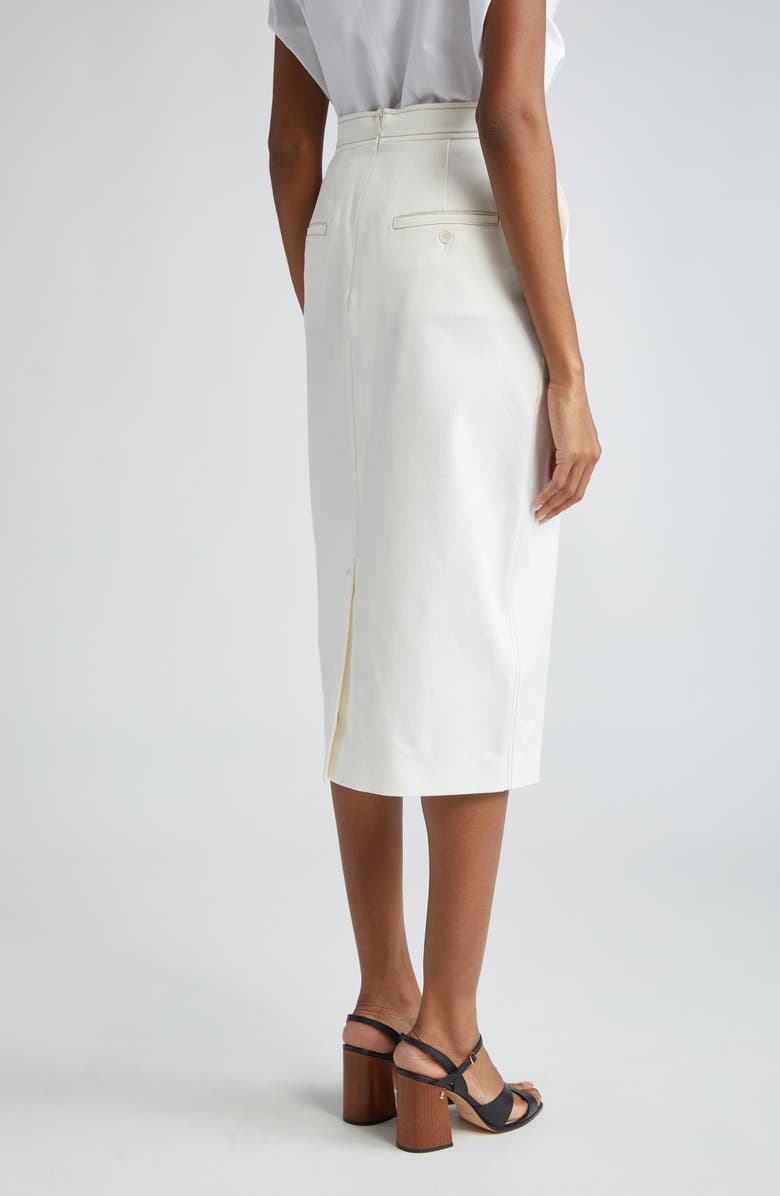 Max Mara Zulia Denim Pencil Skirt, Alternate, color, White