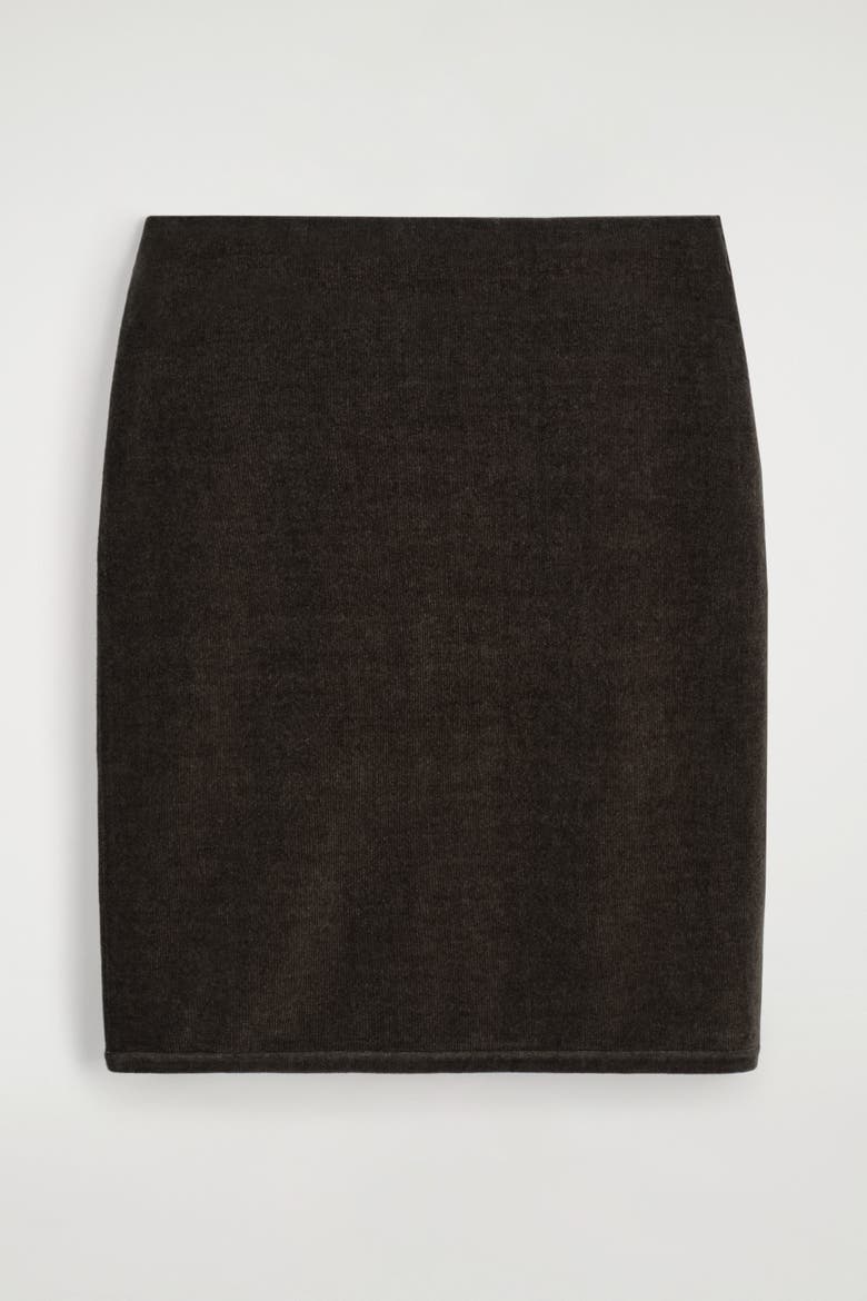 Chenille Mini Skirt, Alternate, color, BROWN