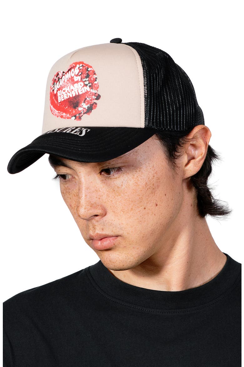 Cake Trucker Hat, Main, color, BLACK