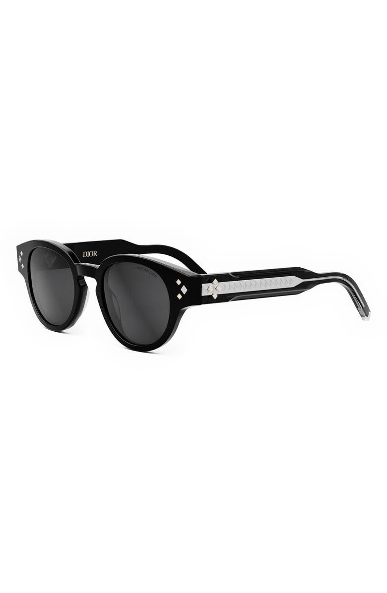 DIOR CD Diamond R2I 48mm Small Round Sunglasses, Alternate, color,