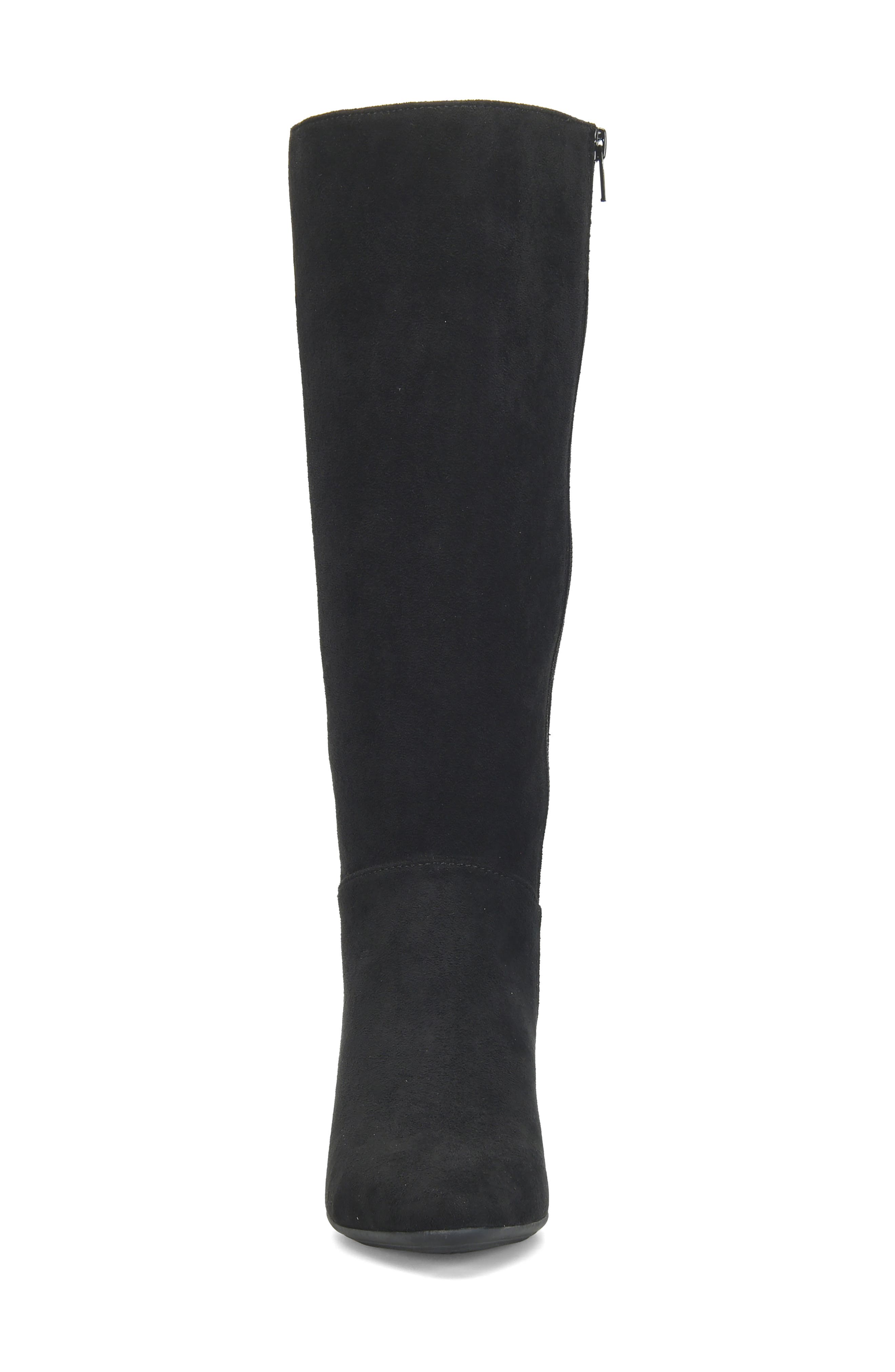 EUROSOFT Venice Knee High Boot, Alternate, color, Black Suede