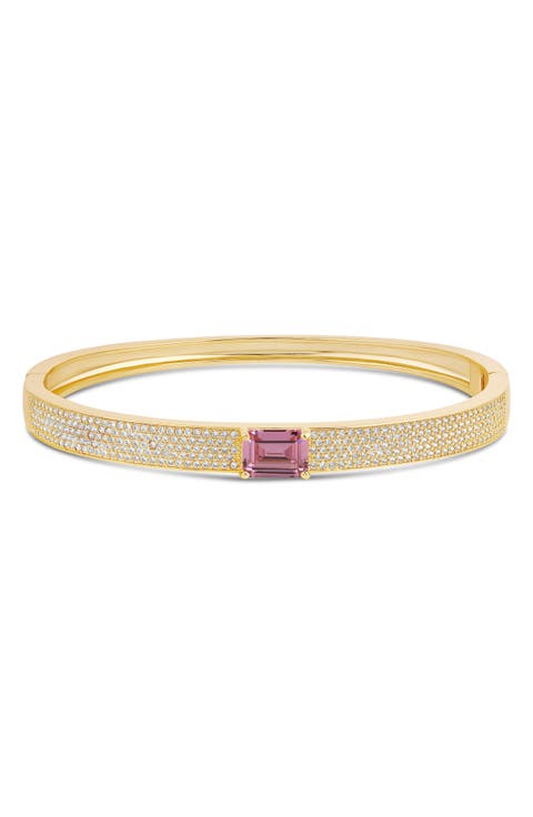 Pavé Center Stone Bangle
