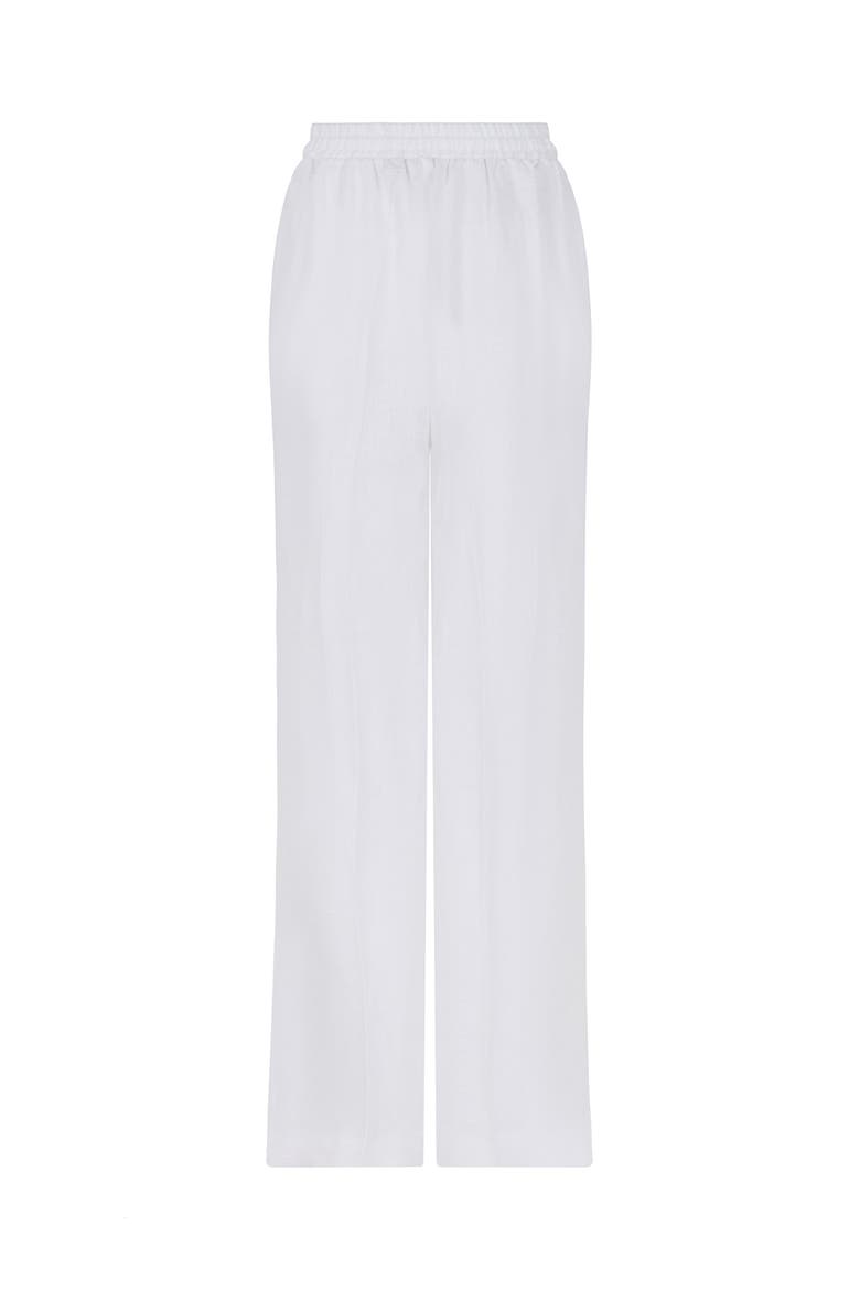 Wide Leg Linen Pants, Alternate, color, Ivory
