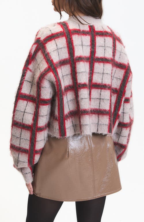 Deluc Jacob Plaid Jacquard Mock Neck Sweater In Brown