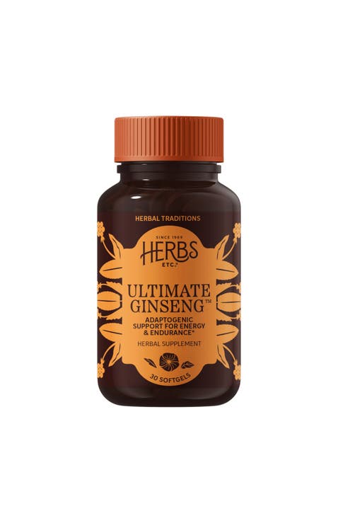 Ultimate Ginseng Softgels - Support Continuous Physical Activity - Aids Brain Health - Supports Daily Stamina for Physical & Intellectual Activity - Gluten-Free - 30 Softgels