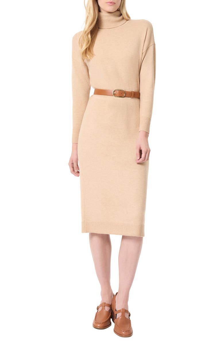 Jones New York Belted Turtleneck Sweater Dress, Main, color, 