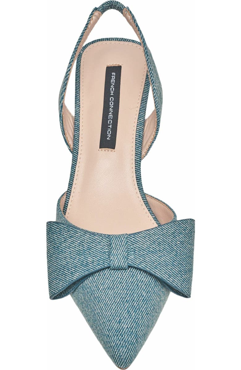 French Connection Slingback Flared Heel, Alternate, color, Denim