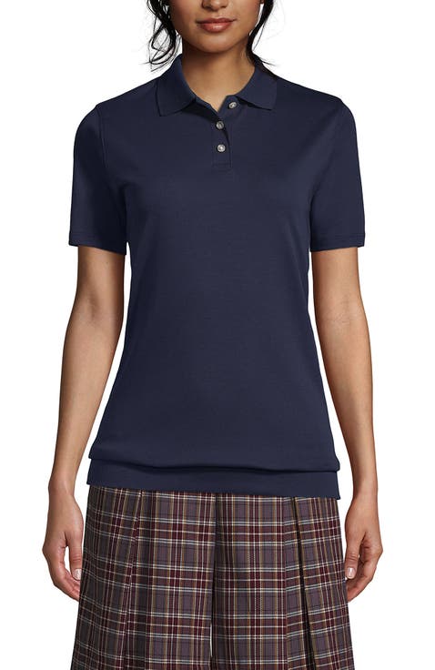Short Sleeve Banded Bottom Polo Shirt