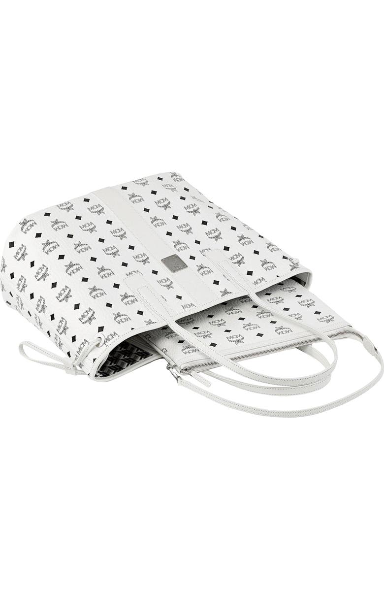 MCM Medium Liz Reversible Shopper, Alternate, color, White