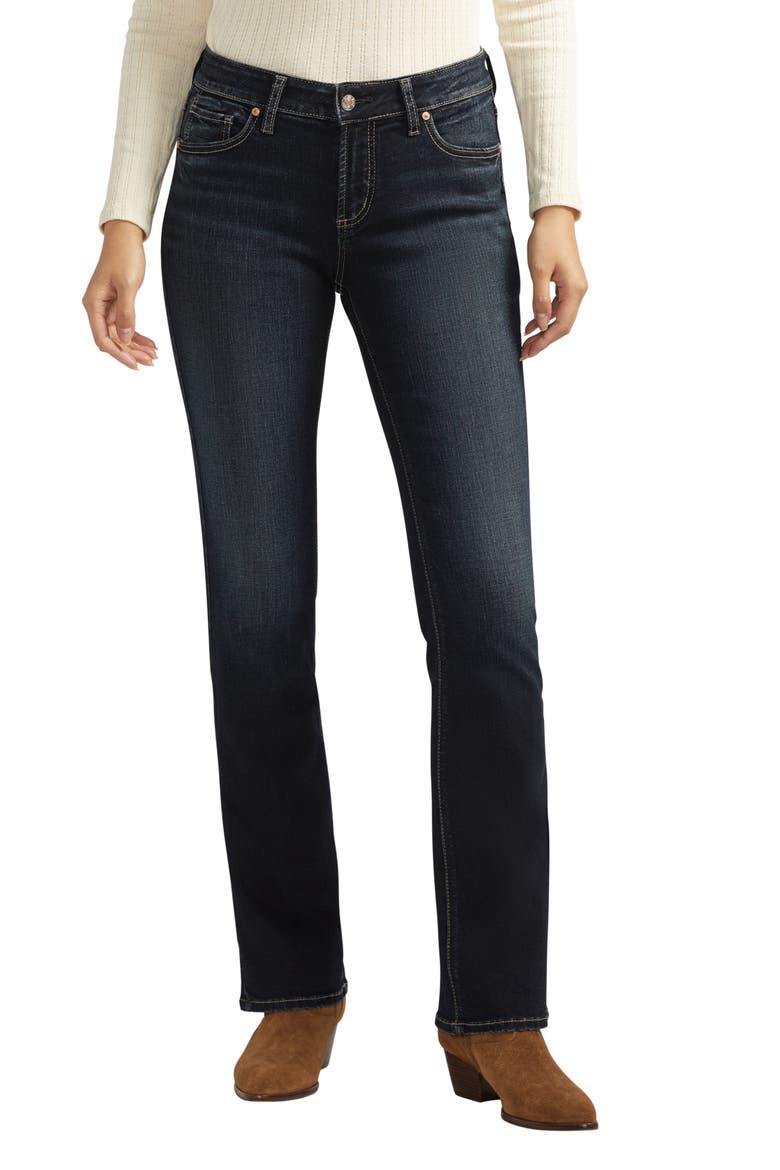 Elyse Slim Bootcut Jeans, Main, color, INDIGO