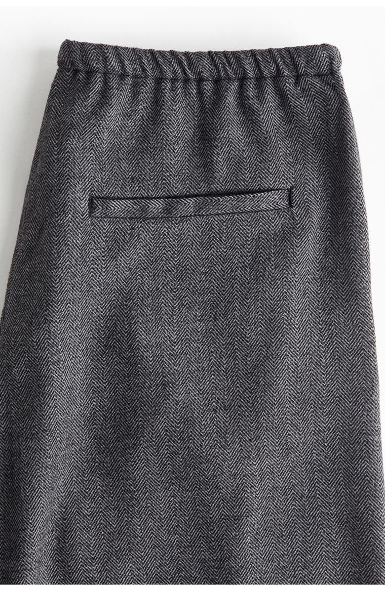 H&M Drawstring Trousers, Alternate, color, Dark Gray/Herringbone Pattern