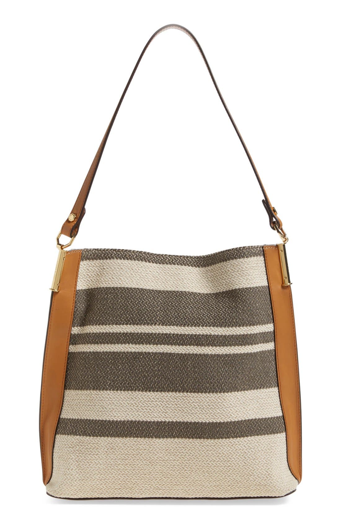 'Large Lucie' Bucket Bag, Alternate, color, STRIPE
