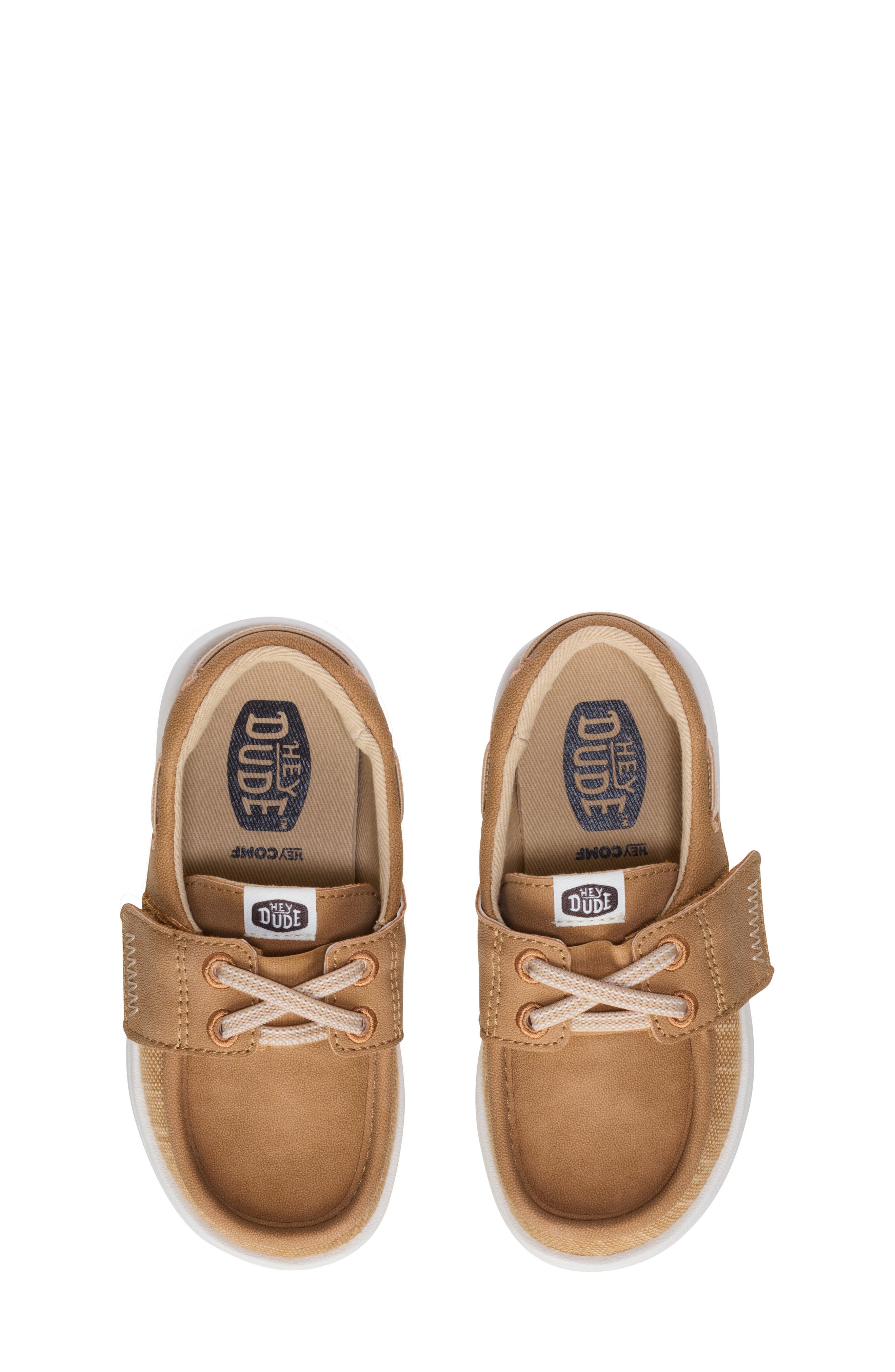 Hey Dude Kids' Wells Classic Boat Shoe, Alternate, color, Cognac