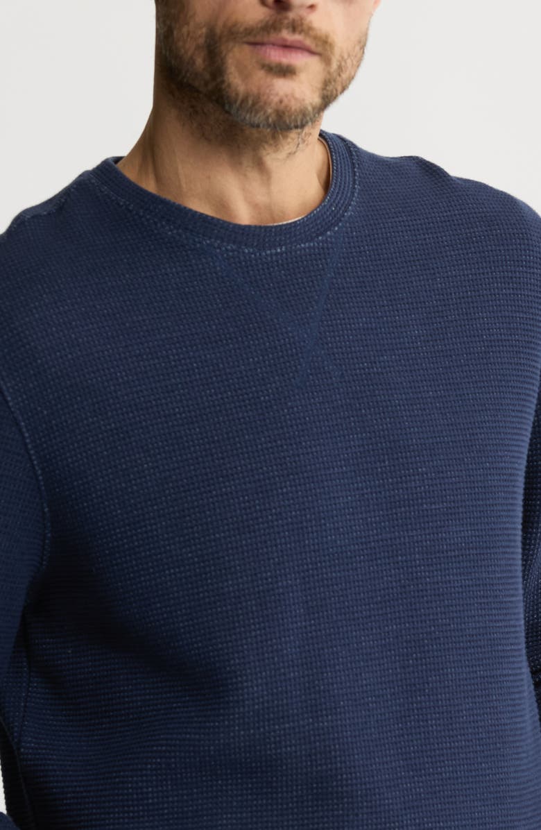 JACHS Textured Knit Crewneck Sweatshirt, Alternate, color, Navy