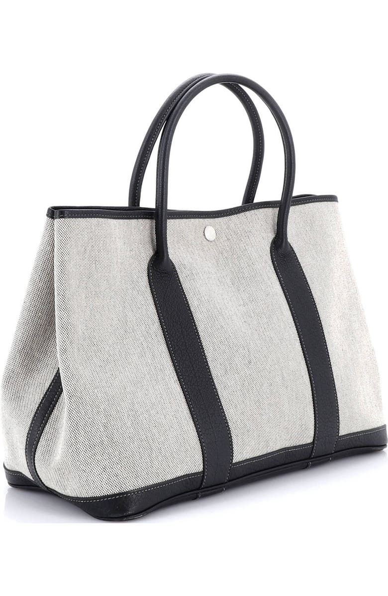 Pre-Owned Hermes Garden Party Tote Toile and Leather 36, Alternate, color, Bleu Indigo