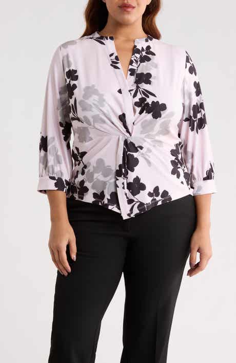Anne Klein Floral Twist Top