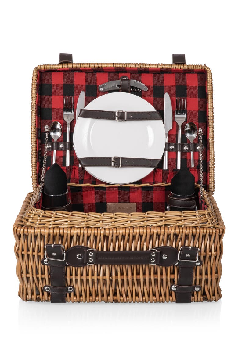 Champion Picnic Basket, Alternate, color, RED/ BLACK BUFFALO PLAID