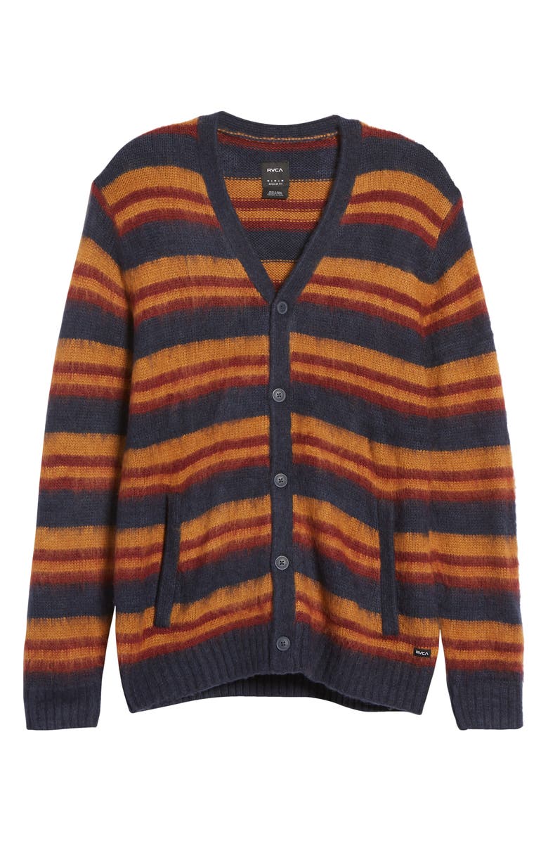 RVCA Men's Noah Stripe Cardigan, Alternate, color, 