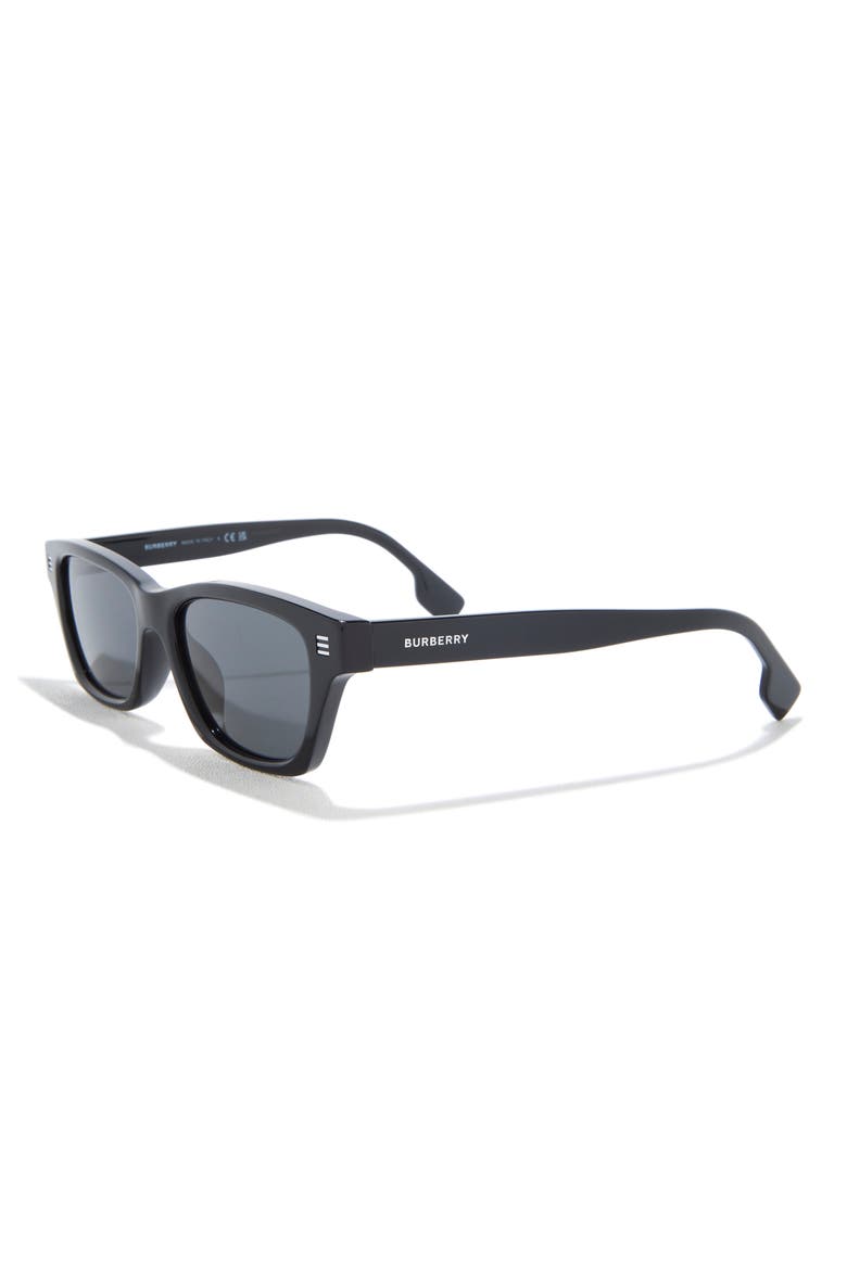 53mm Square Sunglasses, Alternate, color, BLACK