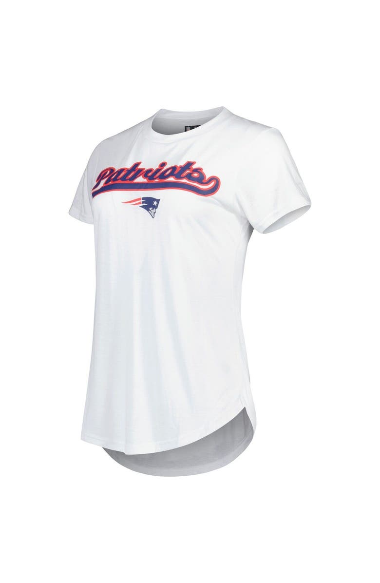 CONCEPTS SPORT Women's Concepts Sport White/Charcoal New England Patriots Sonata T-Shirt & Leggings Sleep Set, Alternate, color, White