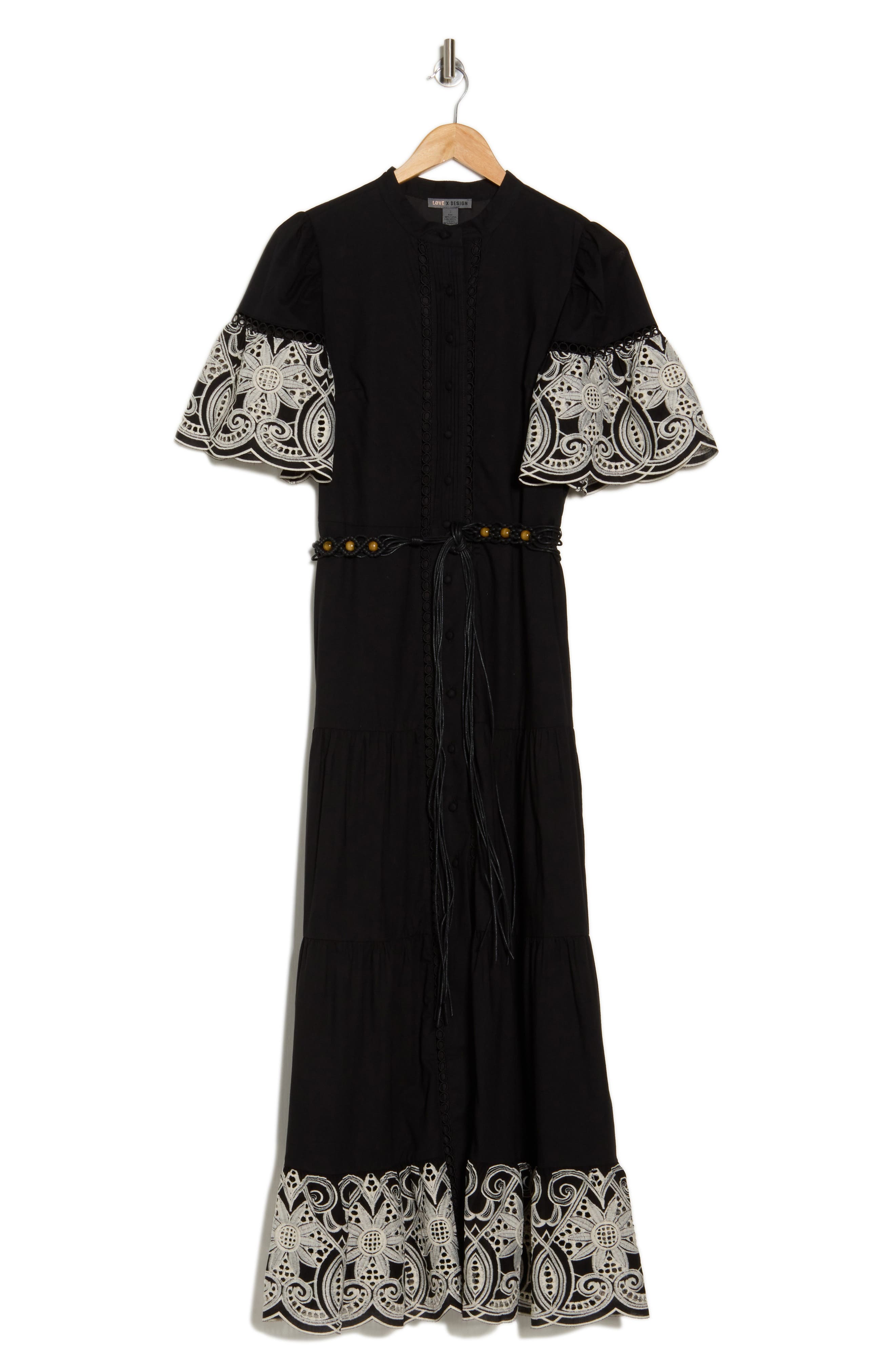 love x design dress NORDSTROM Maxi Women Sz MED Athena Plunging V Neck High Slit A Pullover Closure Love by Design + Athen